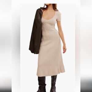 Free People Cream Midi Dress